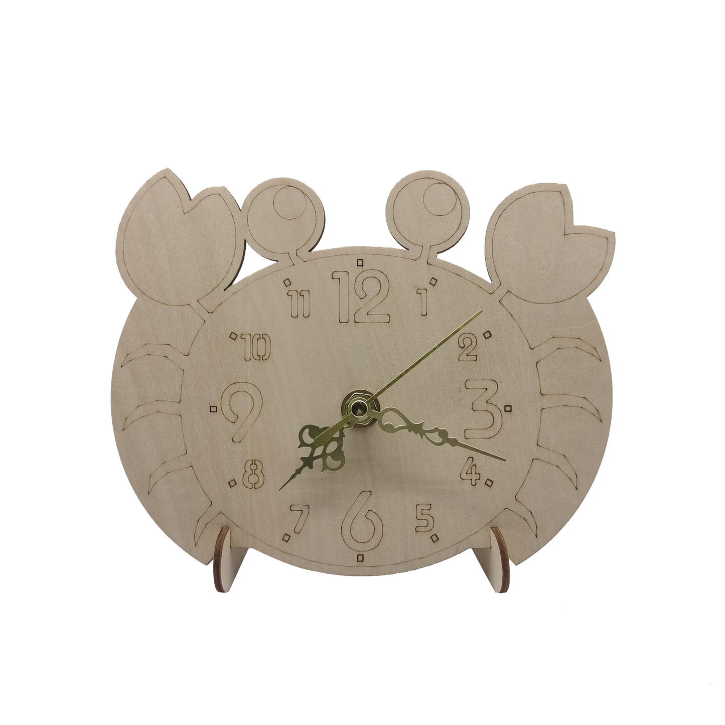 Wooden Quartz clock crab DIY ALANO