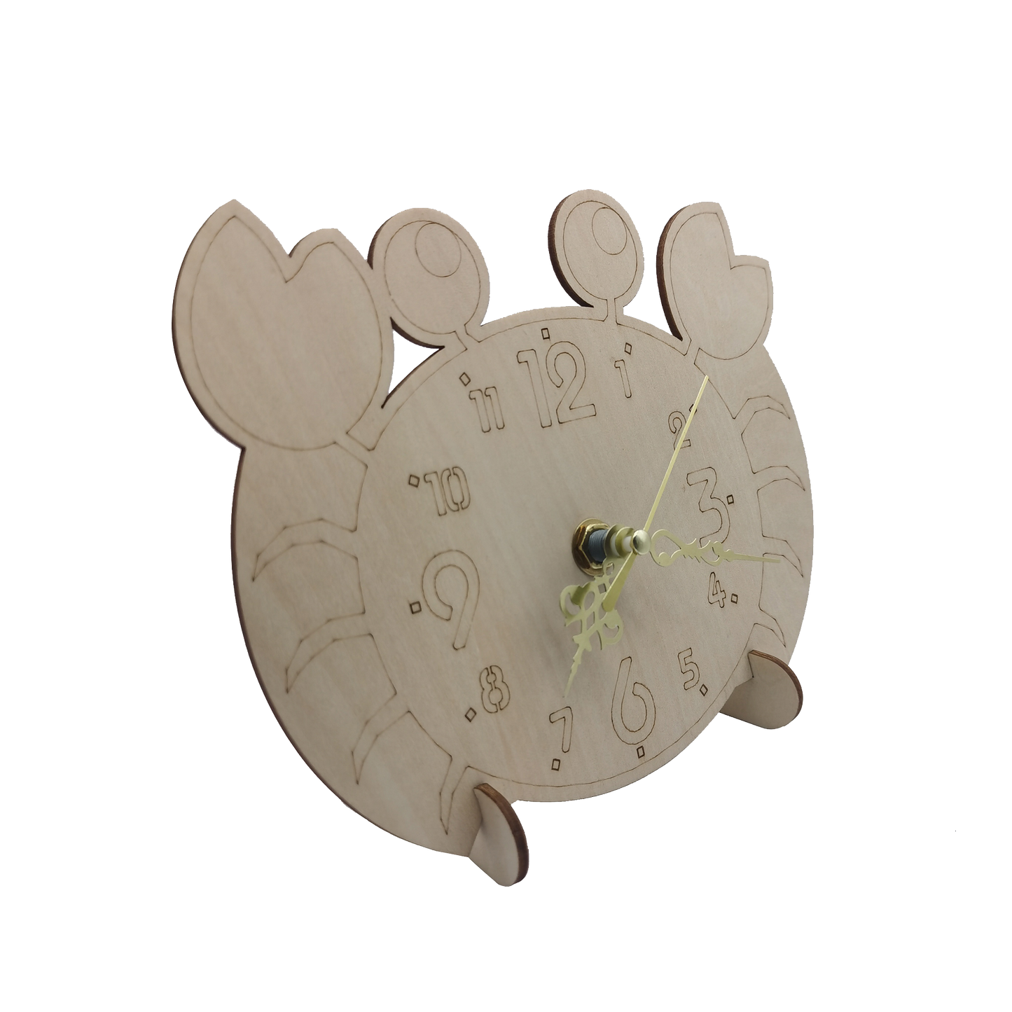 Wooden Quartz clock crab DIY ALANO