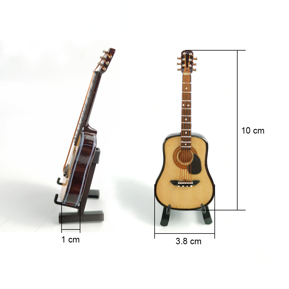 wooden Classic Guitar Model with Stand guitar ornament Mini Guitar Model Decoration Gift G-0139