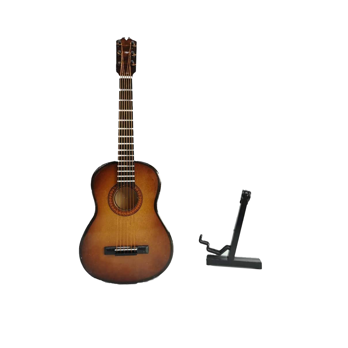 ALANO Mini Guitar model, Wooden Decorative Ornament, Mini Musical Ornament with leather case (13cm) C-220622-03