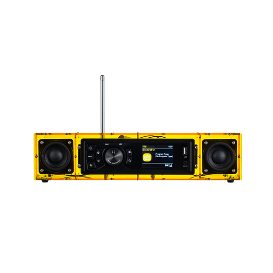 AP06 FM radio Do It Yourself (DIY) kits with acrylic shell, DIY FM Sets with alarm mode & TFT Display & stero sound box