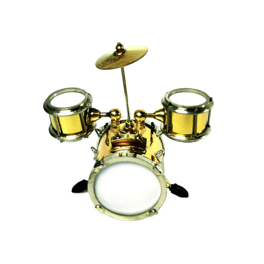 Mini Drum Set mini drum model Musical Instrument musical ornaments Decoration Gift (8cm)