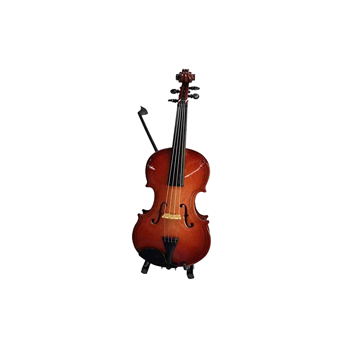 ALANO Miniature Violin Model violin ornaments Mini Musical Instrument with leather box & bow & stand G-0022