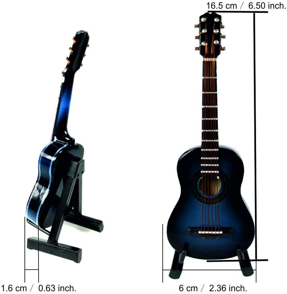 ALANO Mini Musical Instrument Ornaments Mini Electric Guitar Model Home Decoration with leather box C-220622-06