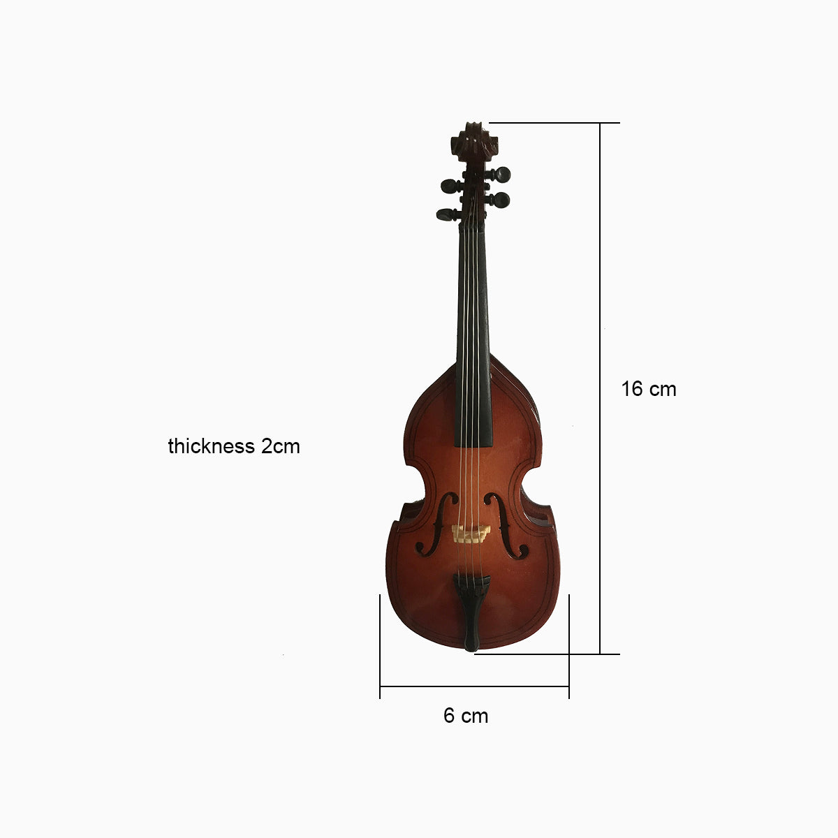 ALANO bass 14cm Model Wooden Guitar Muscial Minirature  Christmas Tree Pendant Decorative Musical instrument C-220427-10