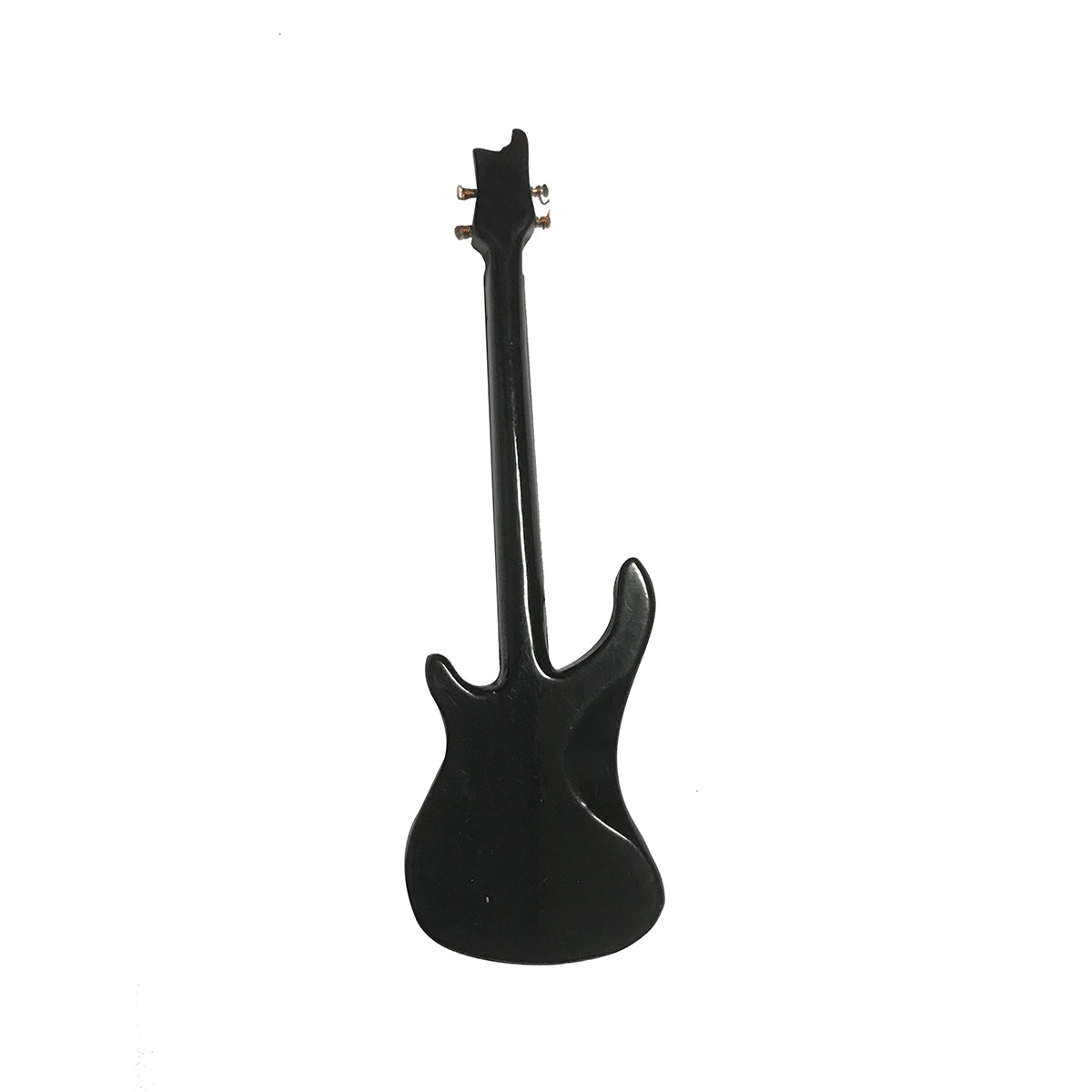 Mini 10cm Black Electric Guitar with Stand&Bow,Mini Instrument, Mini Musical Ornament with Black Box (GE53B-10-S)