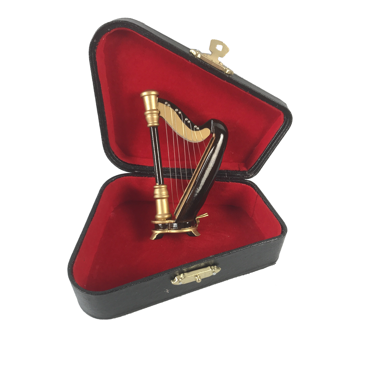 ALANO Miniature Harp Wooden 9cm Mini Harp model Music Musical Instrument Decoration gift G-0039