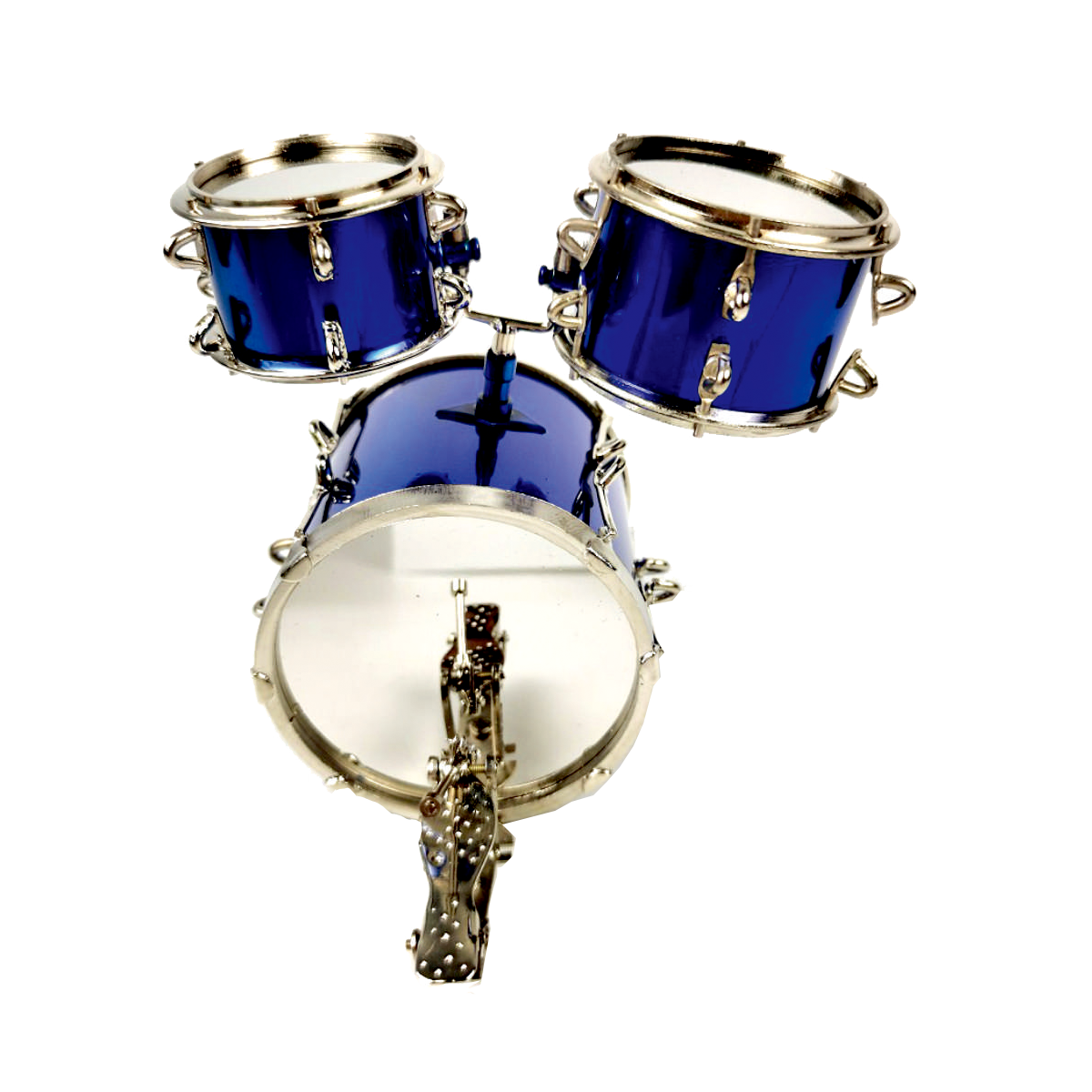 ALANO Mini Drum model mini drum set Musical Instrument Ornament Decoration Gift (Blue) G-0114