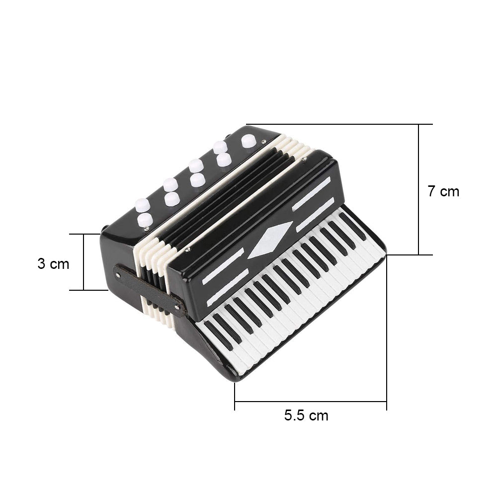 Alano Mini Musical Instrument Accordion Replica Musical Instrument Decoration Ornaments Musical Gift G-0026