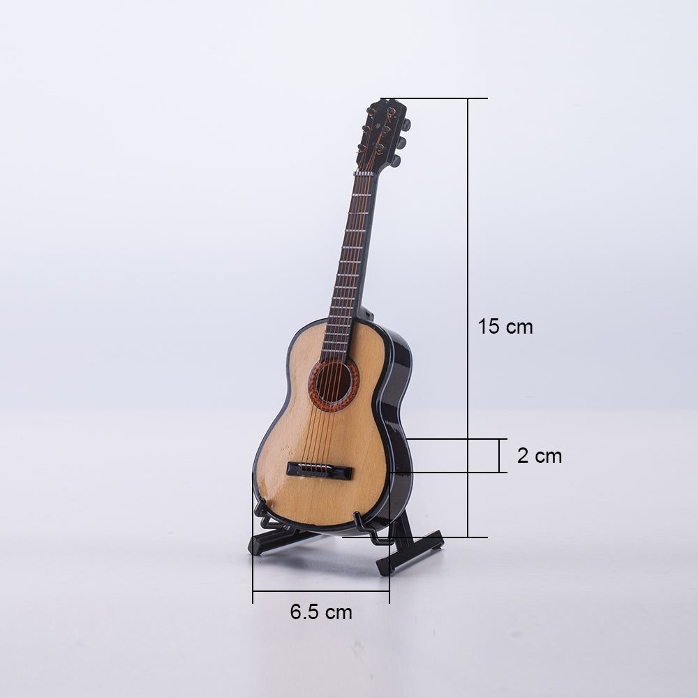 Classic Guitar Model with black case Mini Musical Instrument guitar ornament G-0031